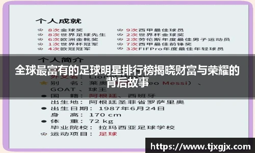 全球最富有的足球明星排行榜揭晓财富与荣耀的背后故事